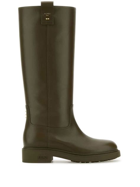 fendi olive green boots|FENDI 35mm Filo Boots .